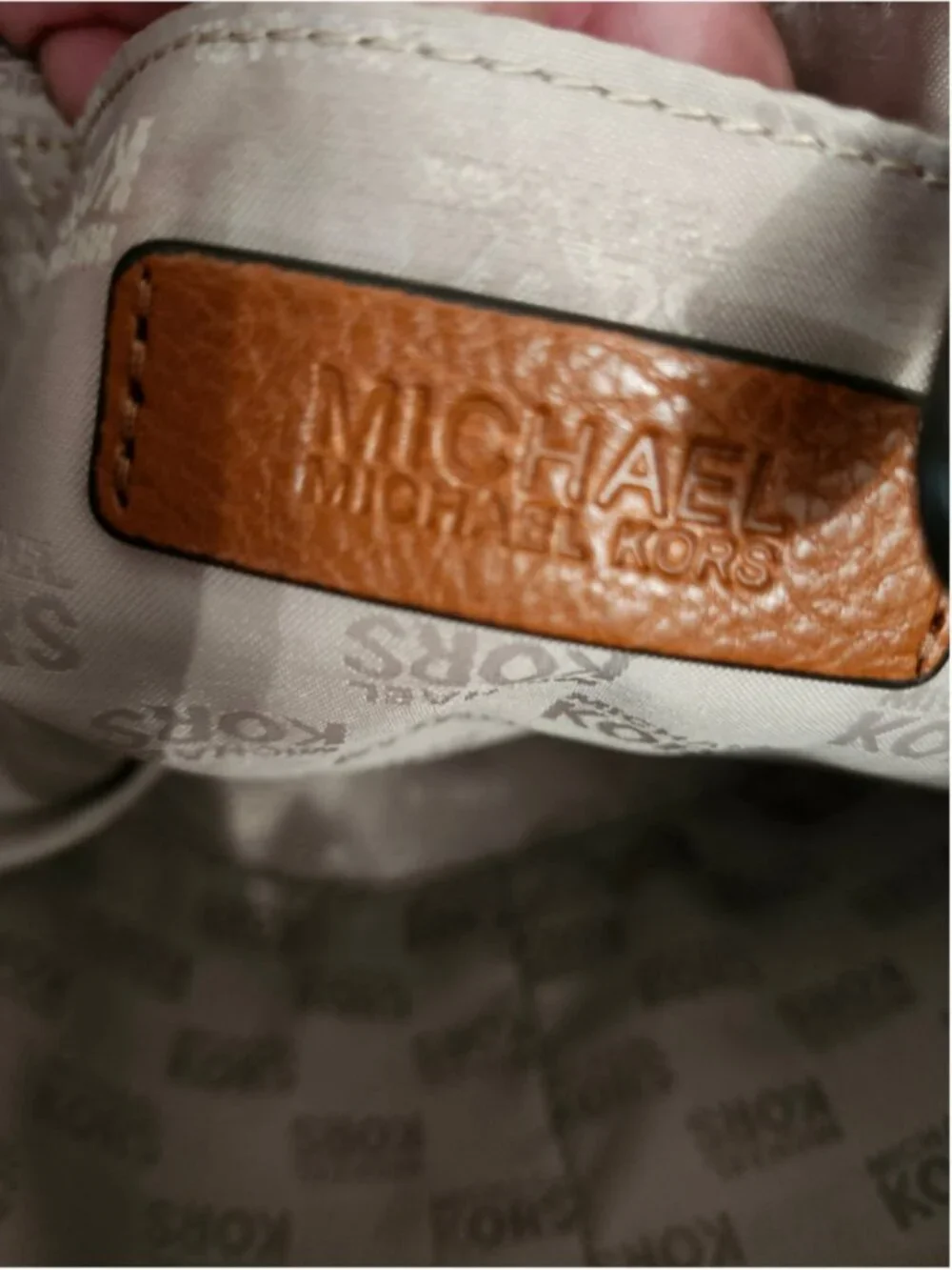 Michael Kors Red Canvas and Leather Tote Bag